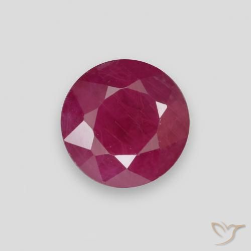 1.07ct Natürlicher Rosaig-rot Rubin, Runden, VS-SI