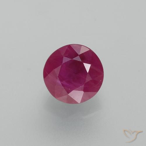 0.79ct Natürlicher Rosaig-rot Rubin, Runden, VS-SI