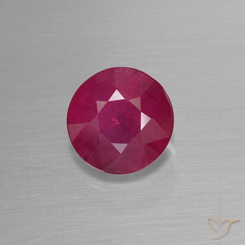 1.28ct Natürlicher Rosaig-rot Rubin, Runden, VS-SI