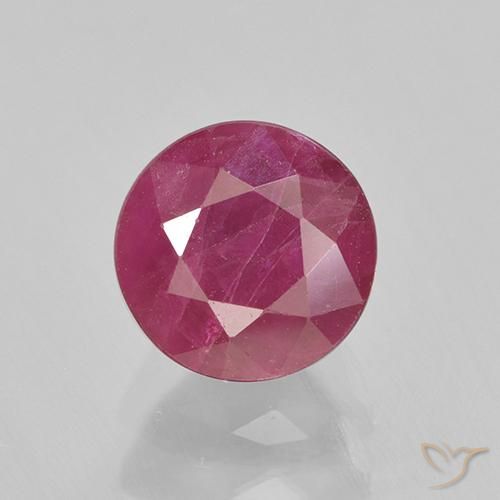 1.55ct Natürlicher rötlich-rosa Rubin, Runden, VS-SI