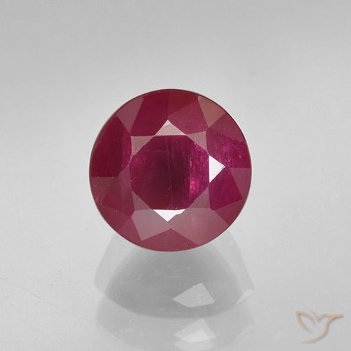 1.10ct Natürlicher Rosaig-rot Rubin, Runden, VS-SI