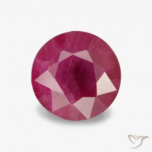 1.21ct Natürlicher rötlich-rosa Rubin, Runden, VS-SI