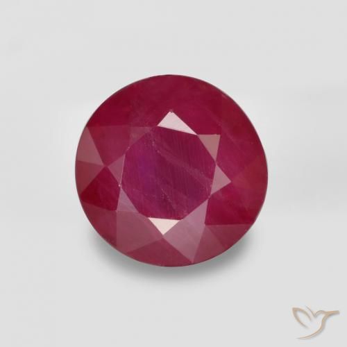 0.83ct Natürlicher Mittelrot Rubin, Runden, VS-SI