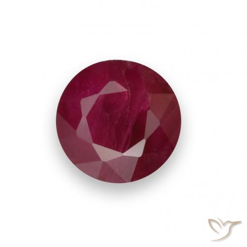 0.75ct Natürlicher dunkelrot Rubin, Runden, VS-SI