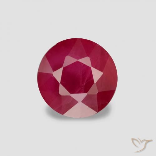 0.87ct Natürlicher Tiefrot Rubin, Runden, VS-SI