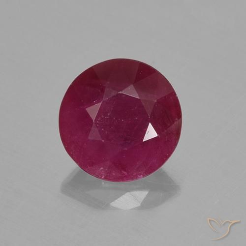 0.65ct Natürlicher dunkelrot Rubin, Runden, VS-SI