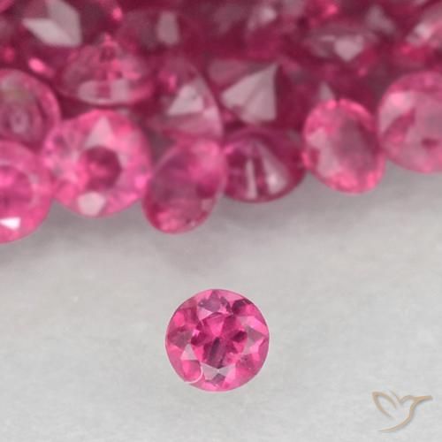 1.30 ct natürliche Tiefes Magenta Rubin-Edelsteine, Rund Schliff, VS