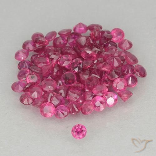 1.30 ct natürliche Tiefes Magenta Rubin-Edelsteine, Rund Schliff, VS