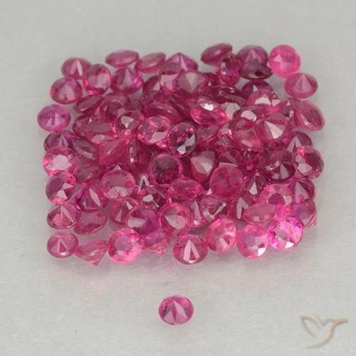 1.30 ct natürliche Tiefes Magenta Rubin-Edelsteine, Rund Schliff, VS