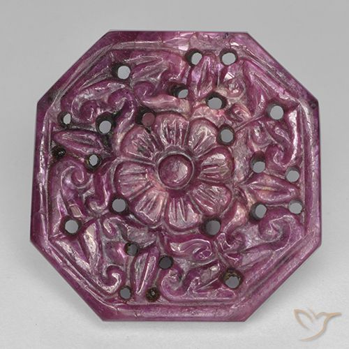 46.86ct Natürlicher Mittelviolettes Magenta Rubin, Smaragdschliff, Lichtundurchlässig