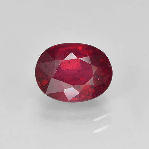 2,09 ctw natürlicher roter Rubin, Oval Schliff, VS-SI