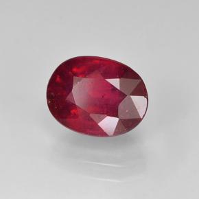2,09 ctw natürlicher roter Rubin, Oval Schliff, VS-SI