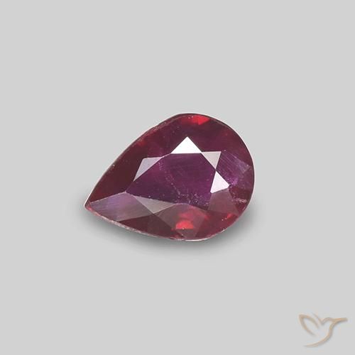 0.31ct Natürlicher Weinrot Rubin, Birnenform, VS-SI