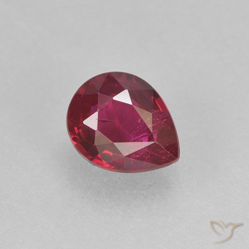 0.40ct Natürlicher Marmelade Rot Rubin, Birnenform, VS-SI