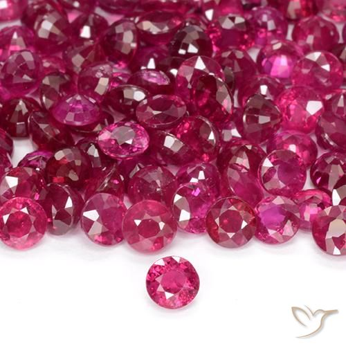 0.23ct Natürlicher Hellrot Rubin, Runden, VS-SI