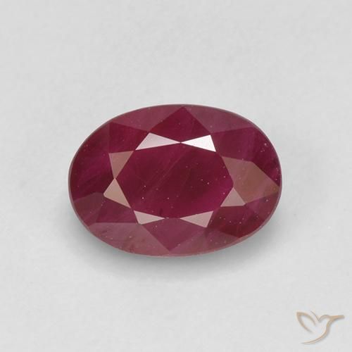 1.13ct Natürlicher Tiefrot Rubin, Oval, VS-SI, Photo A