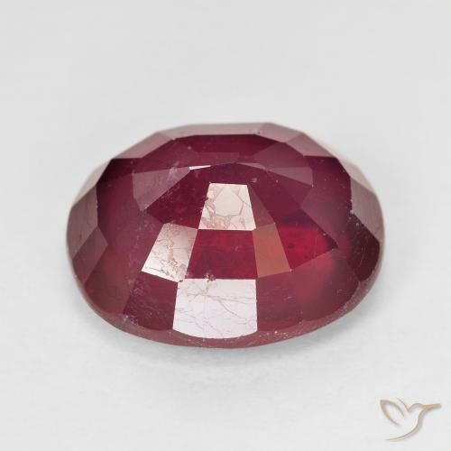 9,17 ctw natürlicher Tiefes rötliches Rosa Rubin, Oval, VS-SI