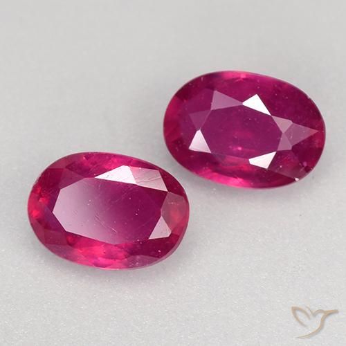 1.24 ct natürliche Hellrot Rubin-Edelsteine, Oval, VS-SI