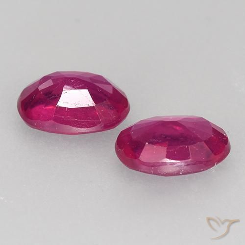 1.24 ct natürliche Hellrot Rubin-Edelsteine, Oval, VS-SI