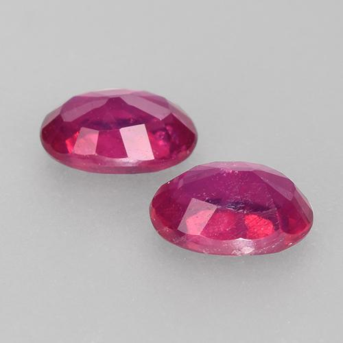 1.29 ct natürliche Lila Rot Rubin-Edelsteine, Oval Schliff, VS-SI
