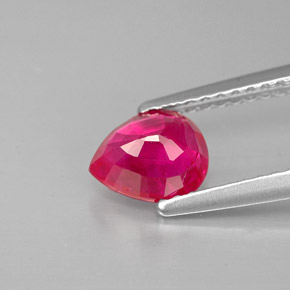 1,11 ctw natürlicher roter Rubin, Birnenform, VS