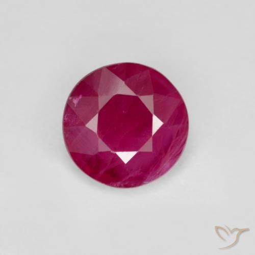 0.67ct Natürlicher Mittelrot Rubin, Runden, VS-SI