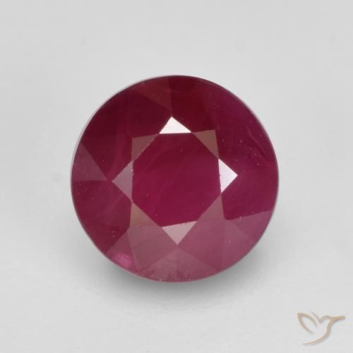 1.04ct Natürlicher Mittelrot Rubin, Runden, SI