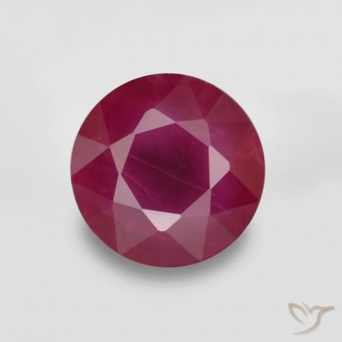 0.79ct Natürlicher Mittelrot Rubin, Runden, VS-SI