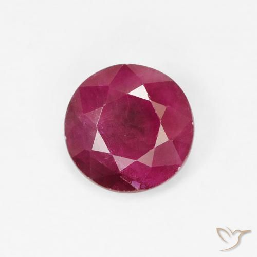 0.80ct Natürlicher tiefrot Rubin, Runden, VS-SI