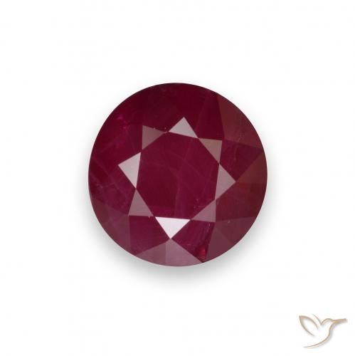 0.96ct Natürlicher tiefrot Rubin, Runden, VS-SI
