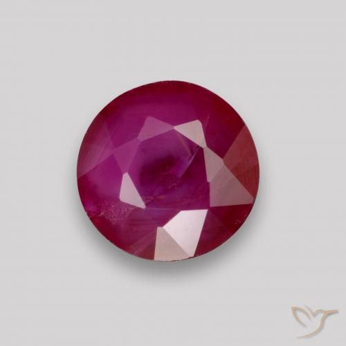 0.89ct Natürlicher tiefrot Rubin, Runden, VS-SI
