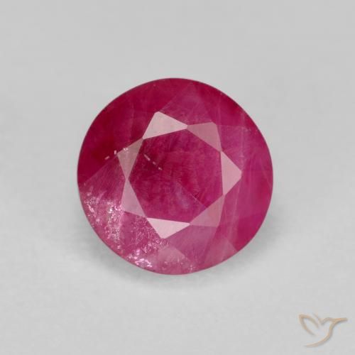1.14ct Natürlicher Mittelrot Rubin, Runden, SI