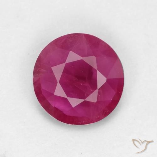 0.54ct Natürlicher Hellrot Rubin, Runden, VS-SI