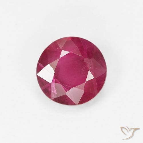 0.81ct Natürlicher dunkelrot Rubin, Runden, VS-SI
