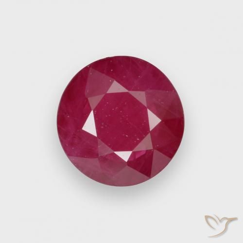0.66ct Natürlicher Mittelrot Rubin, Runden, VS-SI
