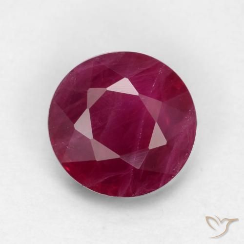 0.73ct Natürlicher Mittelrot Rubin, Runden, VS-SI