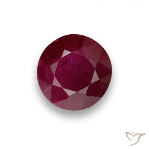 0.90ct Natürlicher Weinrot Rubin, Runden, VS-SI