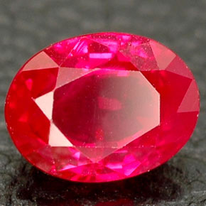 1,03 ctw natürlicher roter Rubin, Oval Schliff, VS-SI