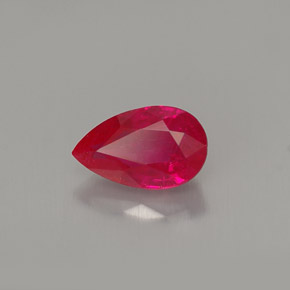 1,07 ctw natürlicher roter Rubin, Birnenform, VS