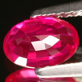 1,03 ctw natürlicher roter Rubin, Oval Schliff, VS-SI