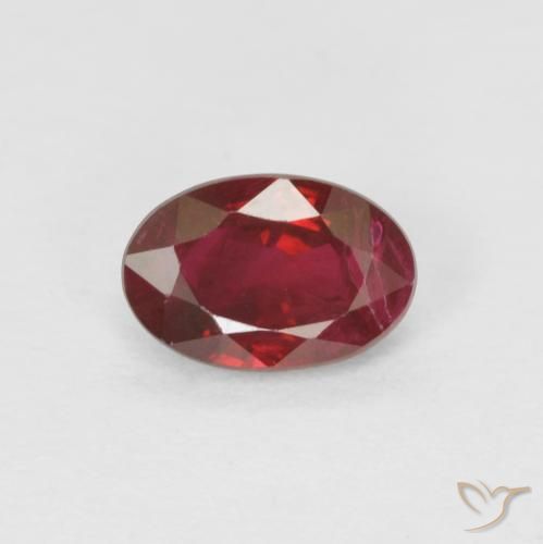 0.55ct Natürlicher Weinrot Rubin, Oval, VS-SI