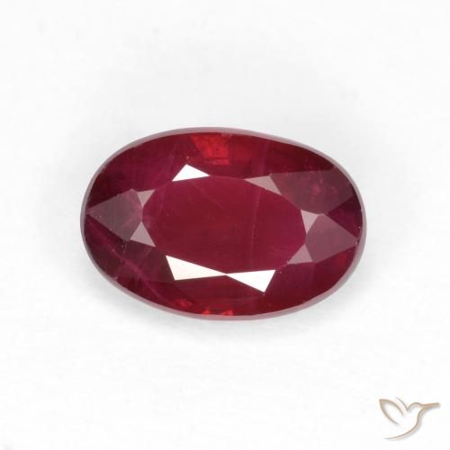 0.58ct Natürlicher Blutrot Rubin, Oval, VS-SI