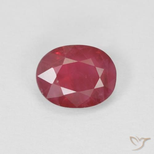 1.02ct Natürlicher Mittelrot Rubin, Oval, VS-SI