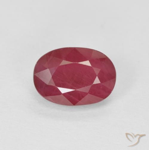 1.23ct Natürlicher Rosaig-rot Rubin, Oval, VS-SI