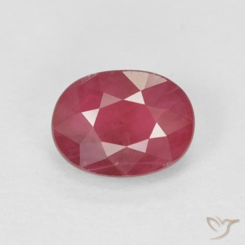 1.10ct Natürlicher Rosaig-rot Rubin, Oval, VS-SI