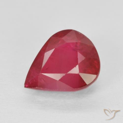 9,17 ctw natürlicher Tiefes rötliches Rosa Rubin, Birnenform, VS-SI