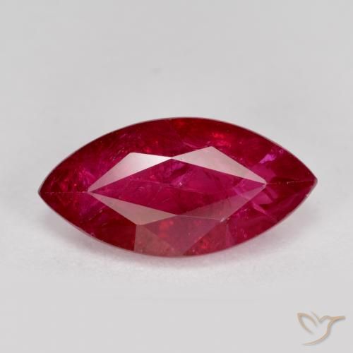 1.82ct Natürlicher Tiefes rötliches Rosa Rubin, Marquise, SI