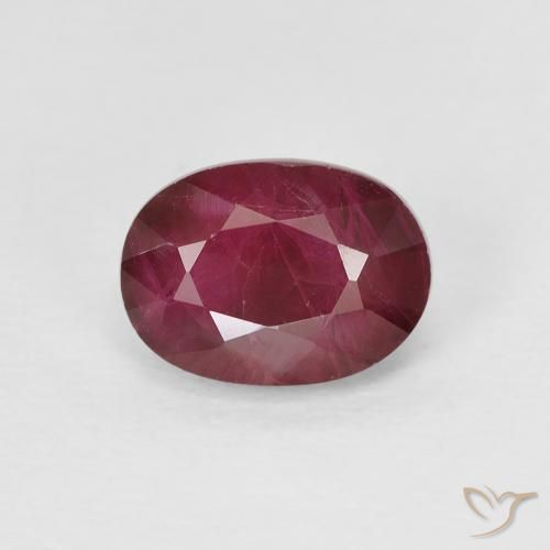 1.22ct Natürlicher Tiefes rötliches Rosa Rubin, Oval, VS-SI