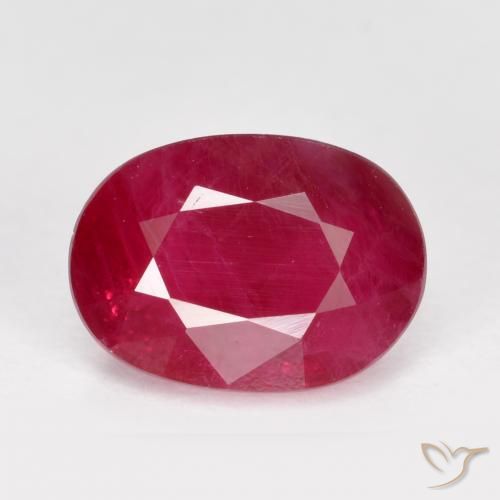 1.40ct Natürlicher Mittelrot Rubin, Oval, VS-SI