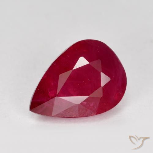 1.08ct Natürlicher Marmelade Rot Rubin, Birnenform, VS-SI